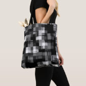 Tote Bag Motif à la mode Silver Black White (De près)
