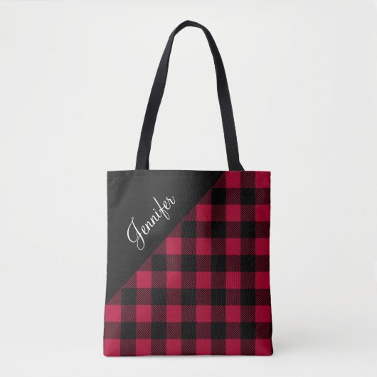 Tote Bag Motif à plat moderne Red Buffalo (Devant)
