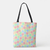 Tote Bag Motif à points pastel multicolores (Dos)