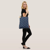 Tote Bag Motif à points Polka - bleu rouge blanc (Sur le modèle)