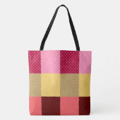 Tote Bag Motif à points polka Monogrammé (Devant)
