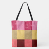 Tote Bag Motif à points polka Monogrammé (Dos)