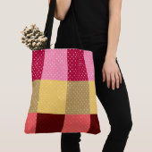 Tote Bag Motif à points polka Monogrammé (De près)