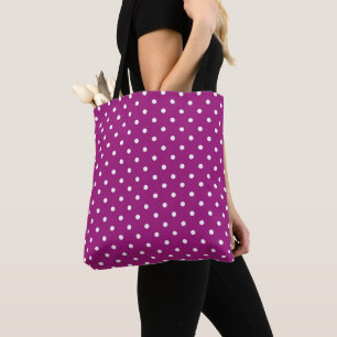 Tote Bag Motif à pois violets
