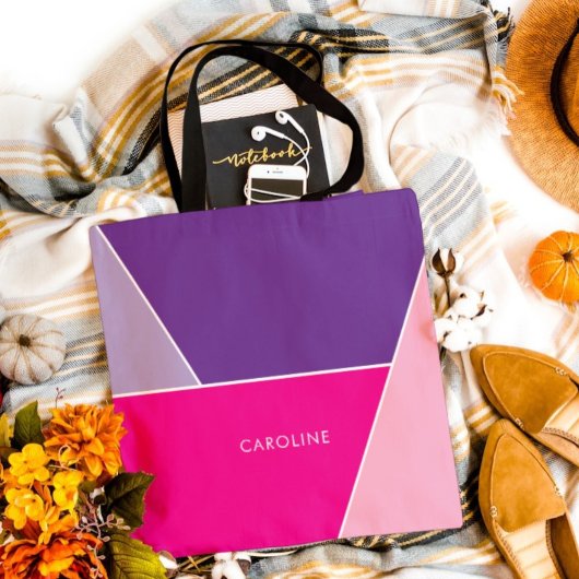 Tote Bag Motif à rayures colorées chic et stylé