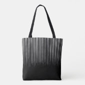 Tote Bag Motif à rayures noir et blanc cool (Dos)