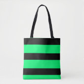 Tote Bag Motif à rayures vertes (Devant)