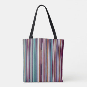 Tote Bag Motif à rayures verticales inspiré de l'Art Déco