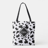 Tote Bag Motif à tache de vache - Monogramme (Dos)