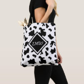 Tote Bag Motif à tache de vache - Monogramme (De près)
