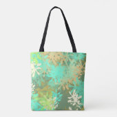 Tote Bag Motif Abstrait à feuilles vertes (Dos)