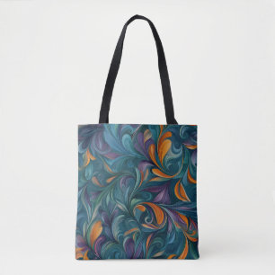 Tote Bag Motif Abstrait animé inspiré par Paisley (2)