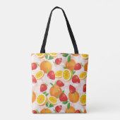 Tote Bag Motif abstrait avec la fraise (Dos)
