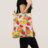 Tote Bag Motif abstrait avec la fraise (De près)