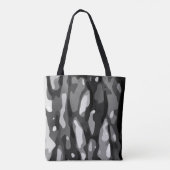 Tote Bag Motif Abstrait  Black White (Dos)