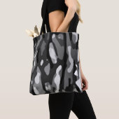Tote Bag Motif Abstrait  Black White (De près)
