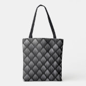 Tote Bag Motif abstrait blanc et noir (Dos)