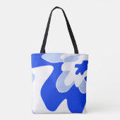 Tote Bag motif Abstrait - bleu (Dos)