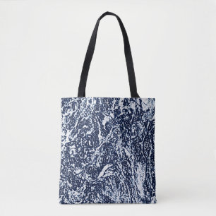 Tote Bag Motif Abstrait bleu foncé