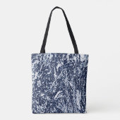 Tote Bag Motif Abstrait bleu foncé (Dos)