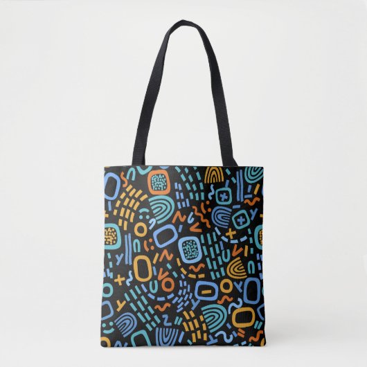 Tote Bag Motif Abstrait coloré (Devant)