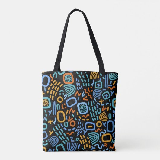 Tote Bag Motif Abstrait coloré (Dos)