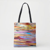 Tote Bag Motif abstrait coloré (Devant)
