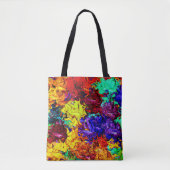 Tote Bag Motif Abstrait coloré (Devant)