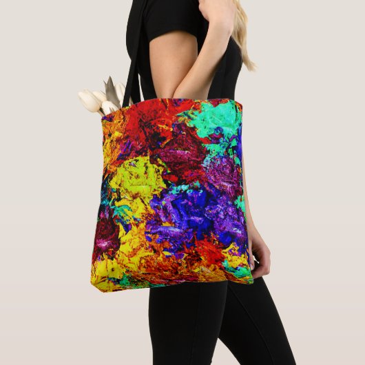 Tote Bag Motif Abstrait coloré (De près)