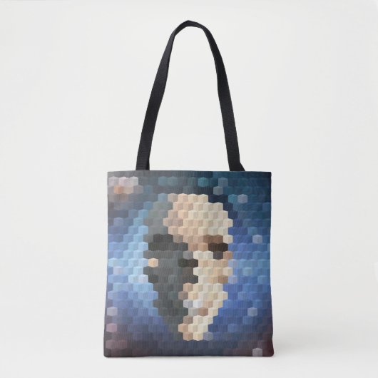 Tote Bag Motif abstrait crâne (Devant)