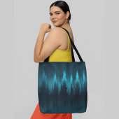 Tote Bag motif abstrait de flèches bleues et noires