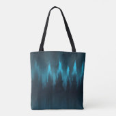 Tote Bag motif abstrait de flèches bleues et noires (Dos)