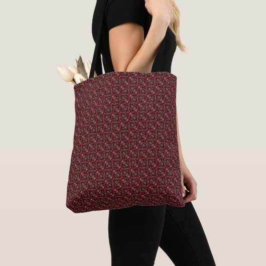 Tote Bag motif Abstrait de graines de grenade (De près)