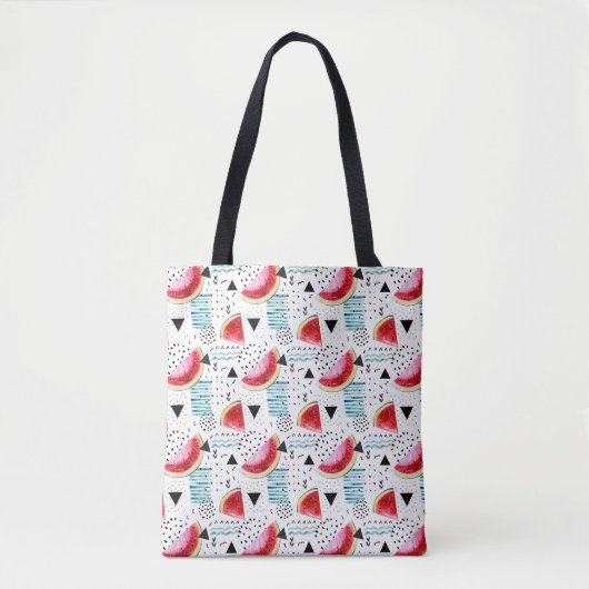 Tote Bag Motif abstrait de pastèque (Devant)