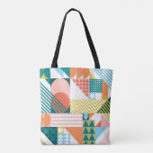 Tote Bag Motif Abstrait géométrique moderne Gras rétro (Dos)