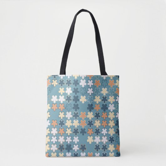 Tote Bag Motif abstrait géométrique sans soudure de sha col (Devant)
