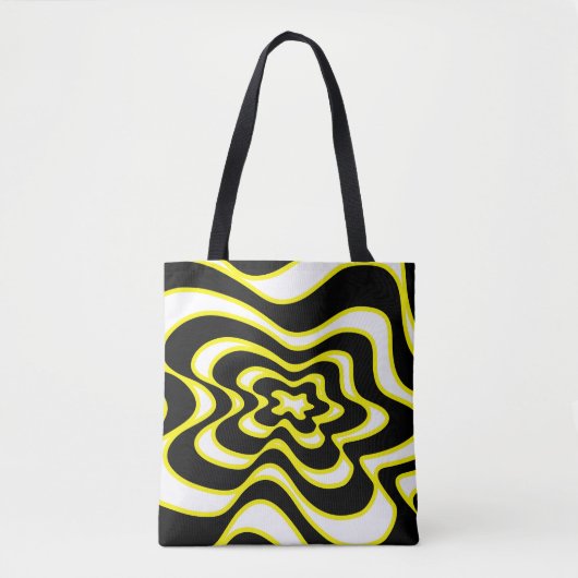 Tote Bag motif Abstrait - jaune (Devant)