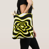 Tote Bag motif Abstrait - jaune (De près)