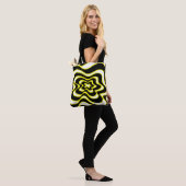 Tote Bag motif Abstrait - jaune (Sur le modèle)