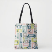 Tote Bag Motif Abstrait moderne du milieu du siècle (Devant)