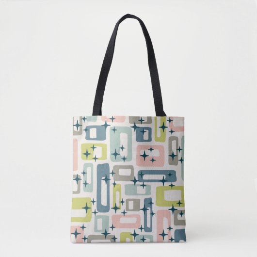 Tote Bag Motif Abstrait moderne du milieu du siècle (Devant)