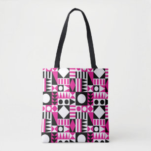 Tote Bag Motif abstrait moderne du milieu du siècle.
