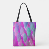Tote Bag Motif Abstrait moderne | Magenta Purple Rose Turqu (Dos)