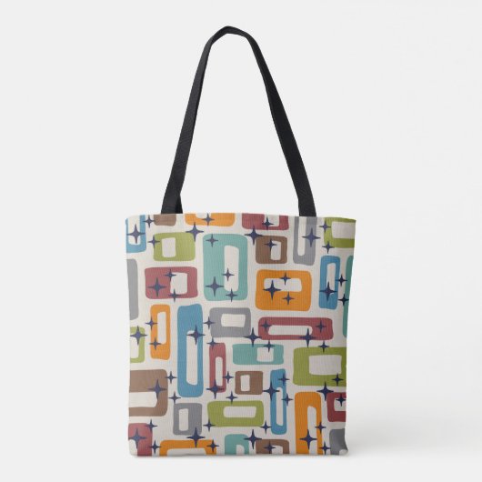 Tote Bag Motif Abstrait moderne rétro du milieu du siècle (Dos)