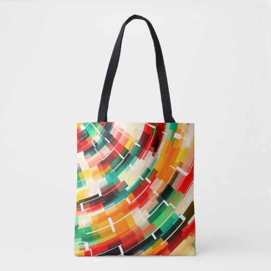 Tote Bag Motif Abstrait multicolore (Devant)