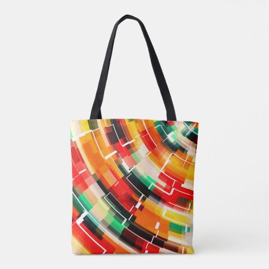 Tote Bag Motif Abstrait multicolore (Dos)