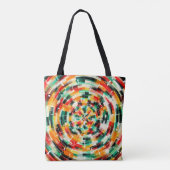 Tote Bag Motif Abstrait multicolore (Dos)