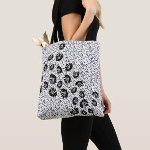 Tote Bag Motif Abstrait Noir Blanc Art Mural Moderne Bol