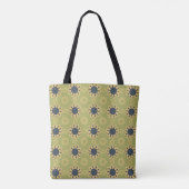 Tote Bag Motif Abstrait noir et jaune rétro (Dos)