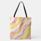 Tote Bag Motif Abstrait Ondulé Vibrant (Devant)
